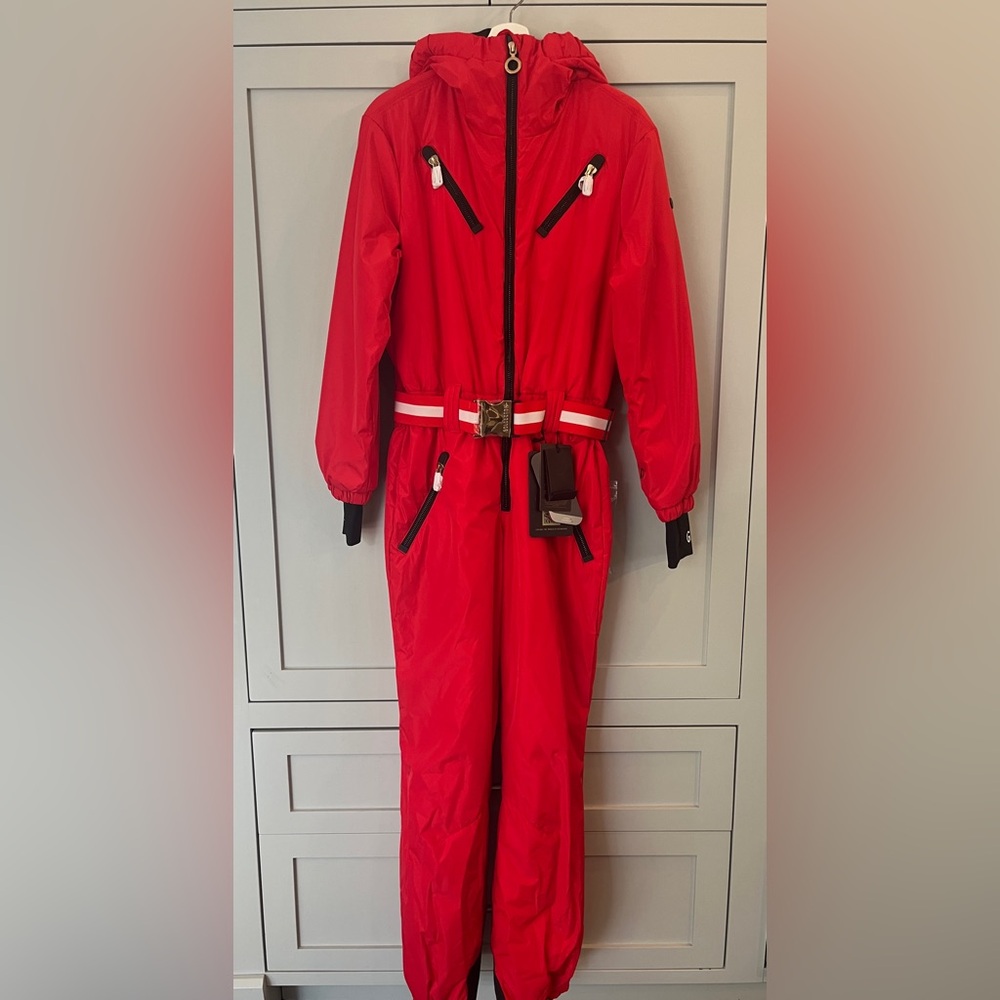 Goldbergh Red Jumpsuit with Black Accents